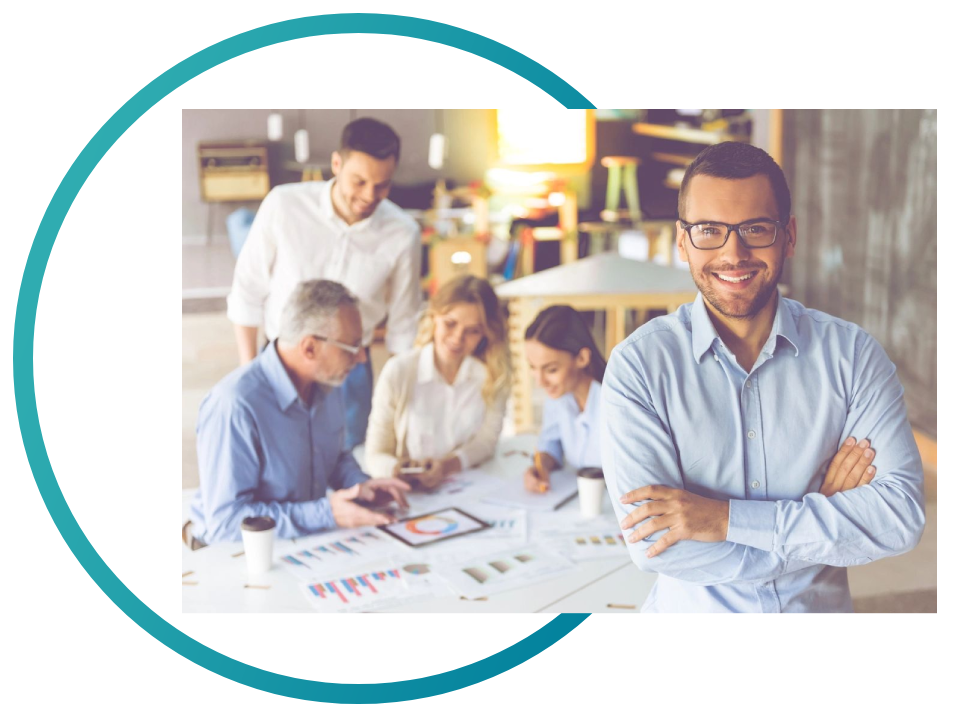 An HR team after using pre-employment background check solutions